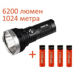 Поисковый фонарь Acebeam K65 NW + 4 аккумулятора 3100 mAh